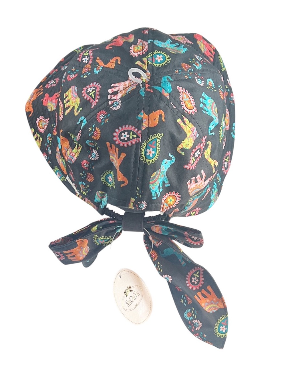 NaRaYa Lady’s Elephant Paisley Print Sun Hat - Black Multicolor Gardening Summer - Picture 3 of 8
